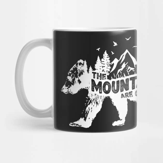 The Mountains Are Calling Bear Wilderness Outdoors Camping Hiking Climbing Forest Mountain Gift Idea Wildlife Bears by Kyandii